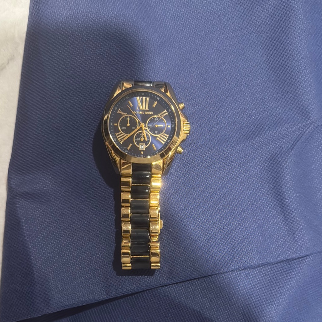 Michael Kors Gold And Black Chronograph Watch